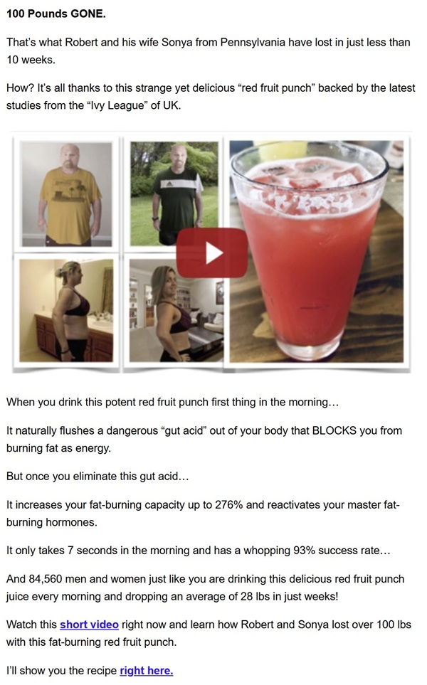 100 lbs GONE w/ a new weight loss breakthrough no one heard about